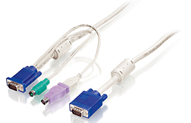 EU Product - LevelOne KVM 1 to 3 Combo Kabel 5m thumbnail