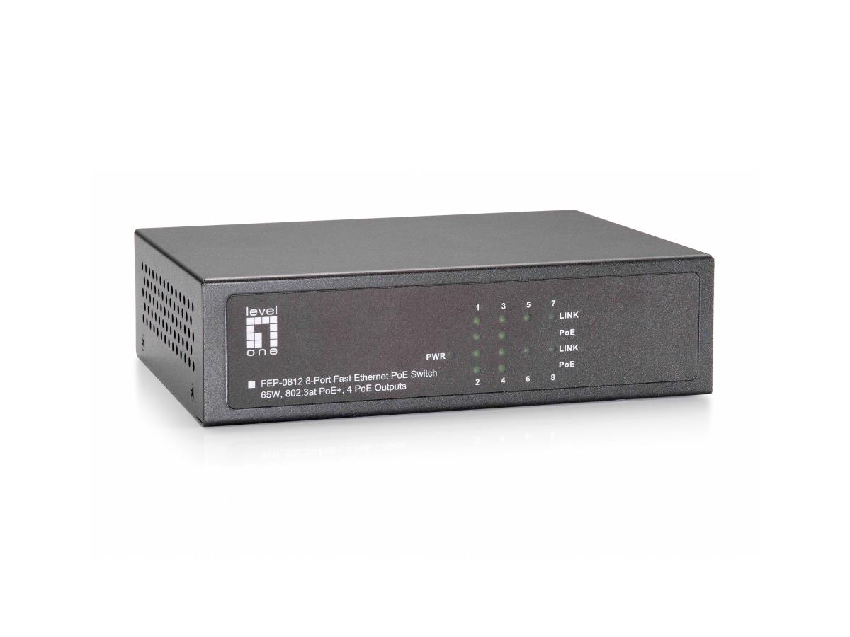 EU Product - LevelOne PoE+Switch  4xFE PoE/4xFE        65W         Metall thumbnail