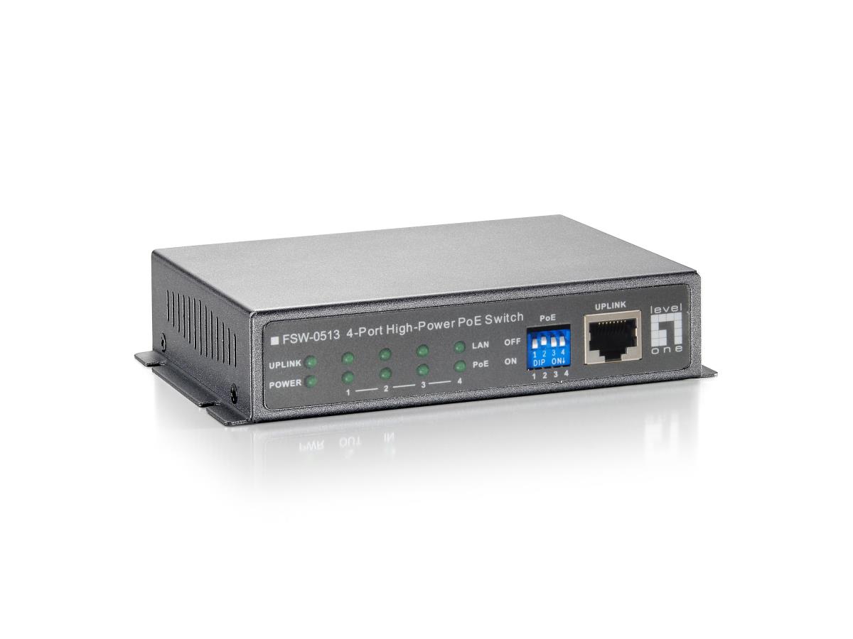 EU Product - LevelOne PoE+Switch  4xFE PoE            120W         Metall thumbnail