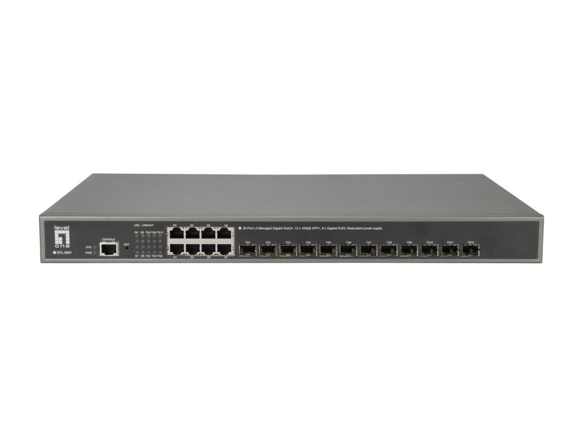 EU Product - LevelOne Switch  8xGE/12x10GSFP+              19