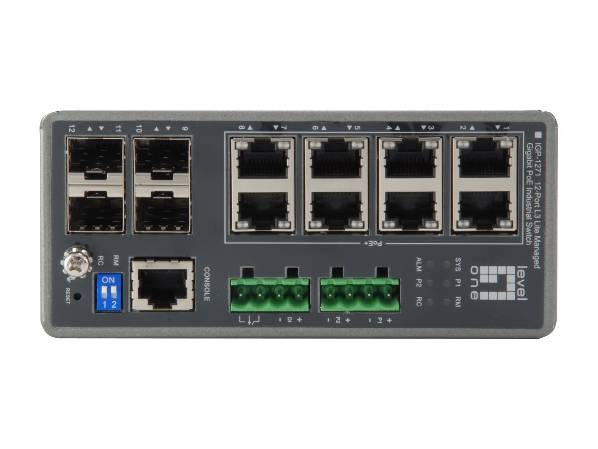 EU Product - LevelOne Industr.PoE Switch  8xGE PoE+TURING 240W Managed L3 thumbnail