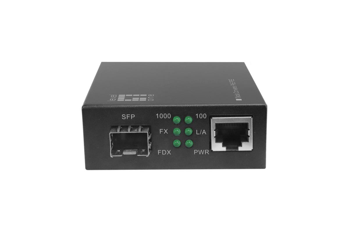EU Product - LevelOne Media Konverter RJ45->SFP GE            PoE PSE 30W thumbnail
