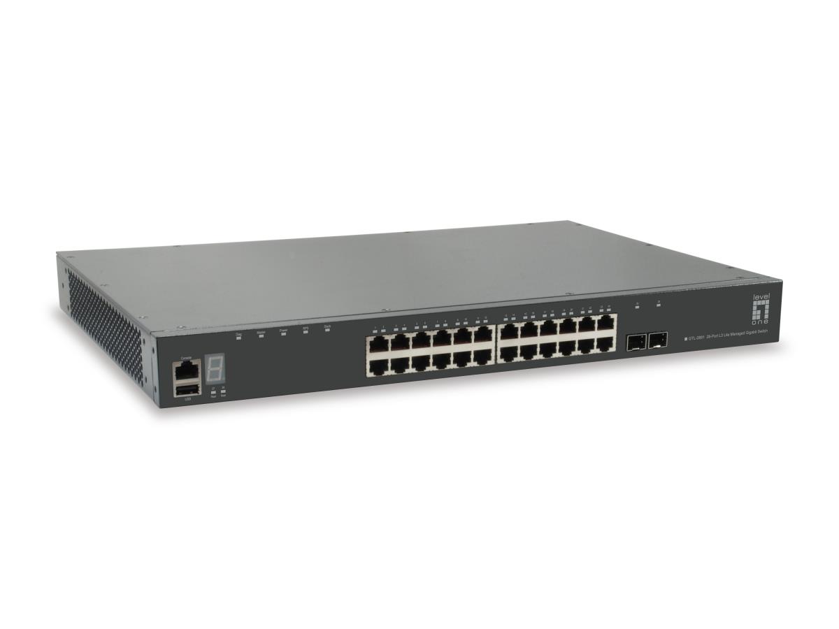 EU Product - LevelOne Switch 24xGE/1x10G Module      KILBY 19