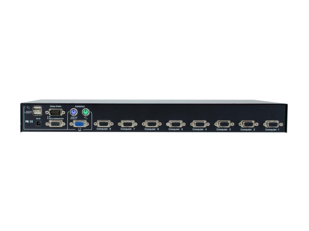 EU Product - LevelOne KVM Switch  8-Port PS/2 USB 1.1x2 VGA Daisy-Chainsw thumbnail