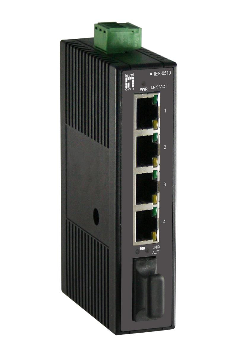 EU Product - LevelOne Industr.Switch  4xFE/1xSC MM 2km +DIN       Plastik thumbnail