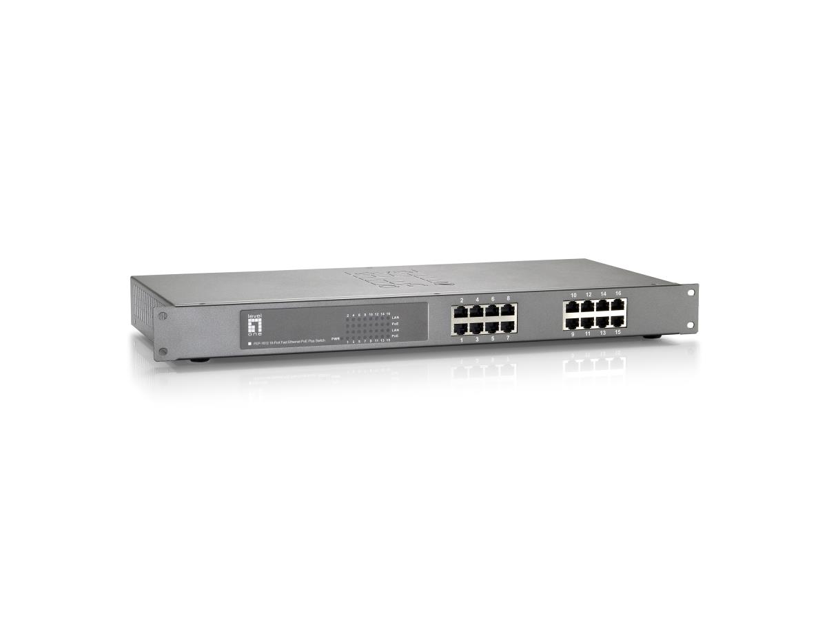 EU Product - LevelOne PoE+Switch 16xFE PoE            150W 19