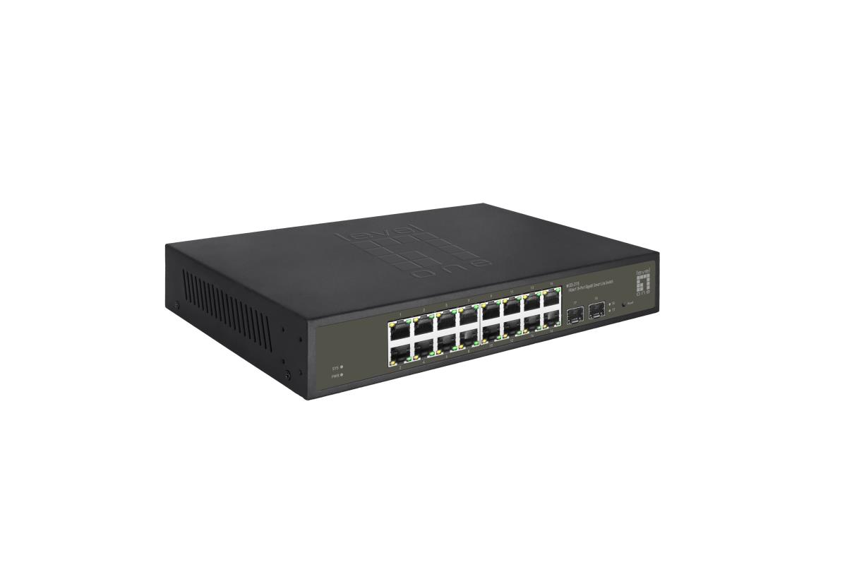 EU Product - LevelOne Switch 16xGE/2xSFP           19