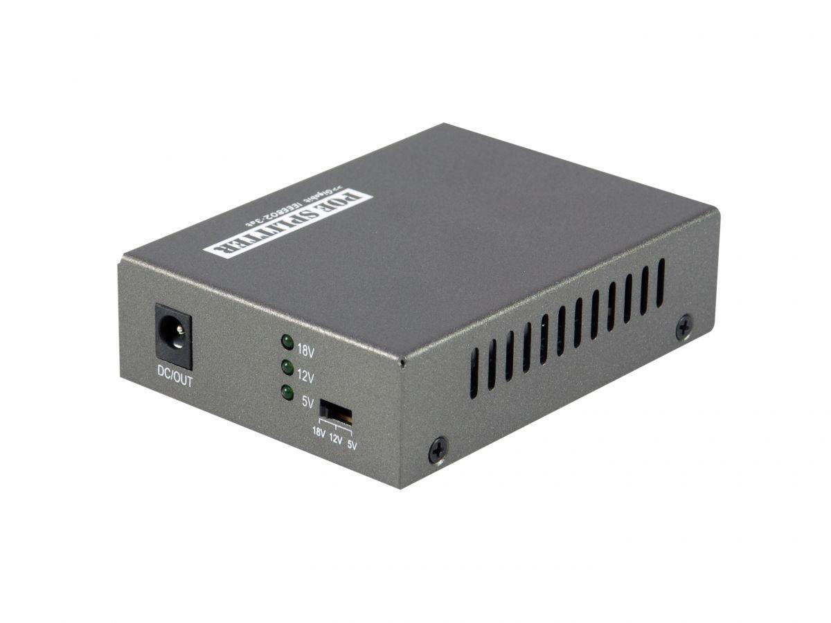 EU Product - LevelOne PoE Gigabit Splitter RJ45        1Gbps  <5W schwarz thumbnail
