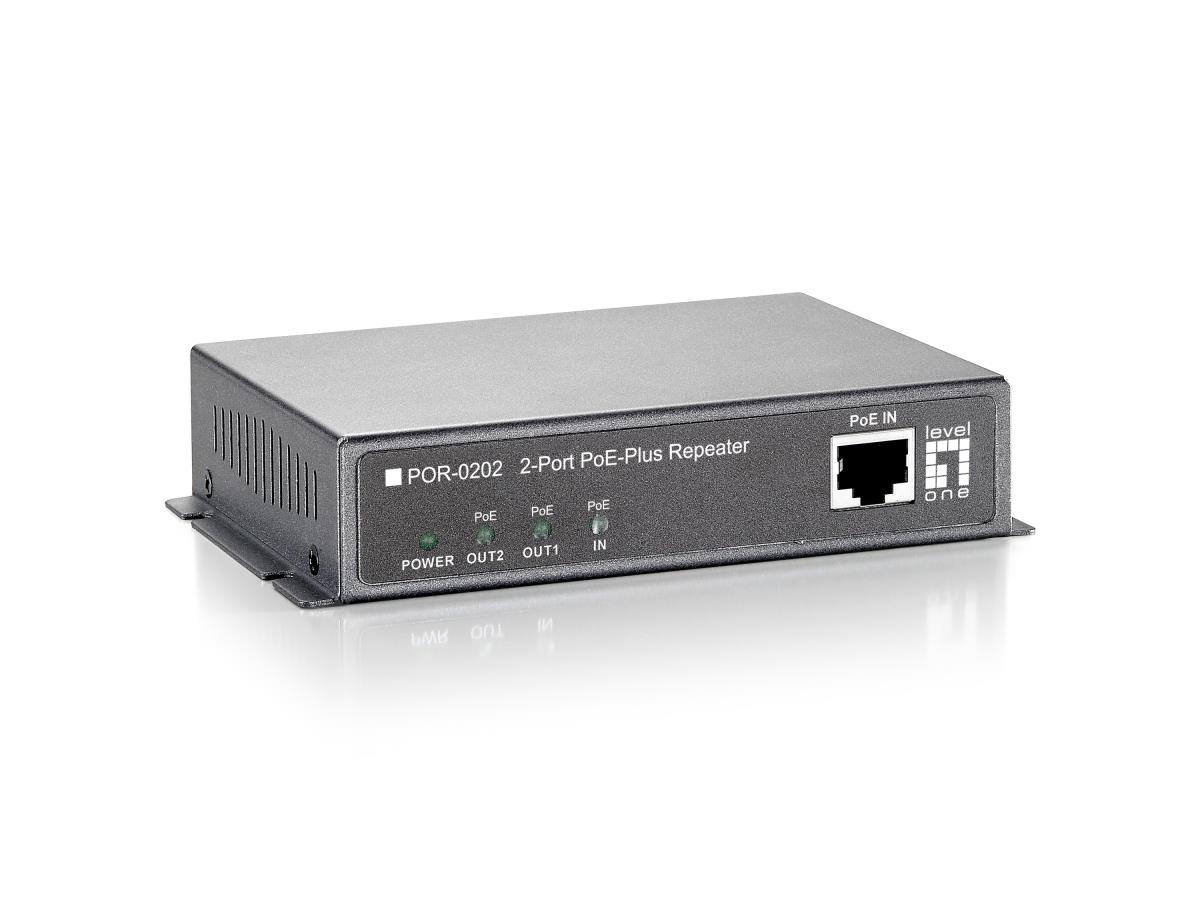 EU Product - LevelOne PoE+Repeater Cascadable 3xFE PoE               grau thumbnail