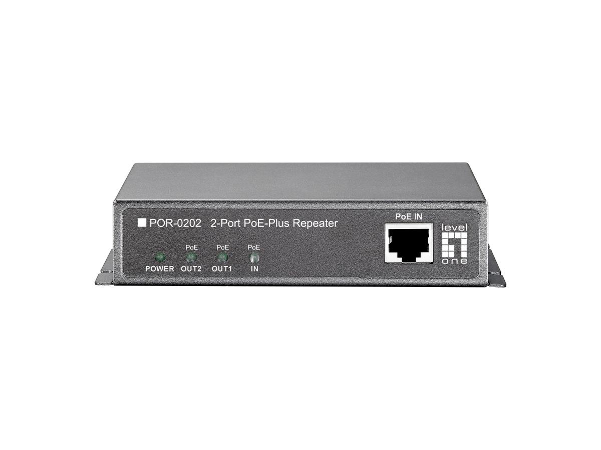 EU Product - LevelOne PoE+Repeater Cascadable 3xFE PoE               grau thumbnail