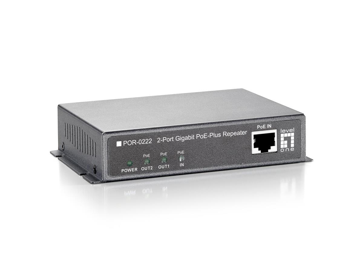 EU Product - LevelOne PoE+Repeater Cascadable 3xGE PoE               grau thumbnail
