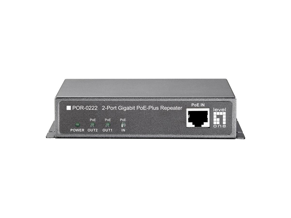 EU Product - LevelOne PoE+Repeater Cascadable 3xGE PoE               grau thumbnail