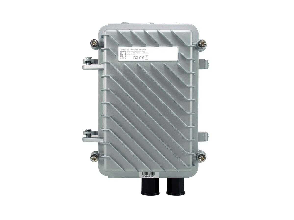EU Product - LevelOne PoE Repeater Cascadable 2xFE PoE        IP66 silber thumbnail