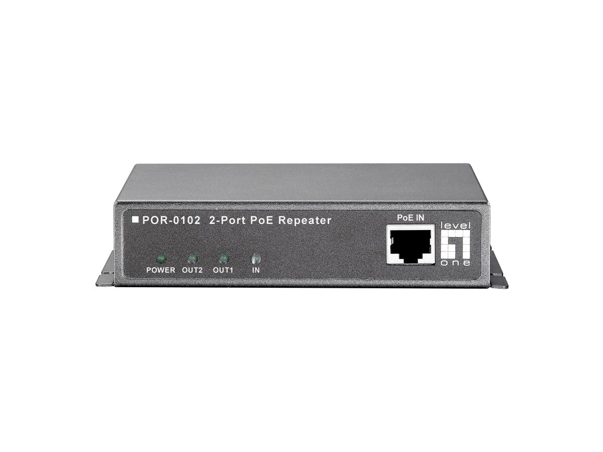 EU Product - LevelOne PoE Repeater Cascadable 3xFE PoE               grau thumbnail