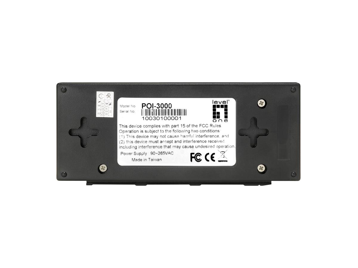 EU Product - LevelOne PoE-Injektor GE 2x PSE 30W/6KV              schwarz thumbnail