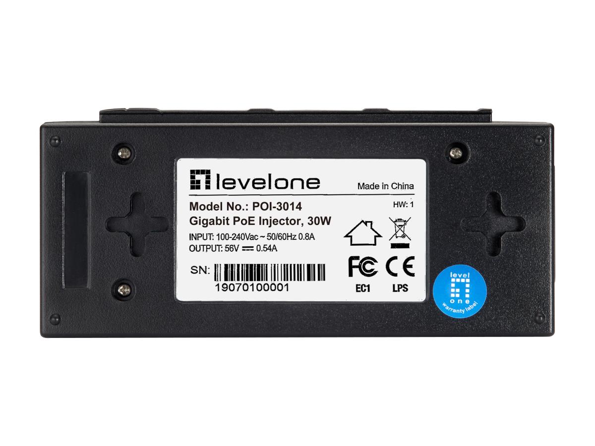 EU Product - LevelOne PoE-Injektor GE 2x PSE 30W                  schwarz thumbnail