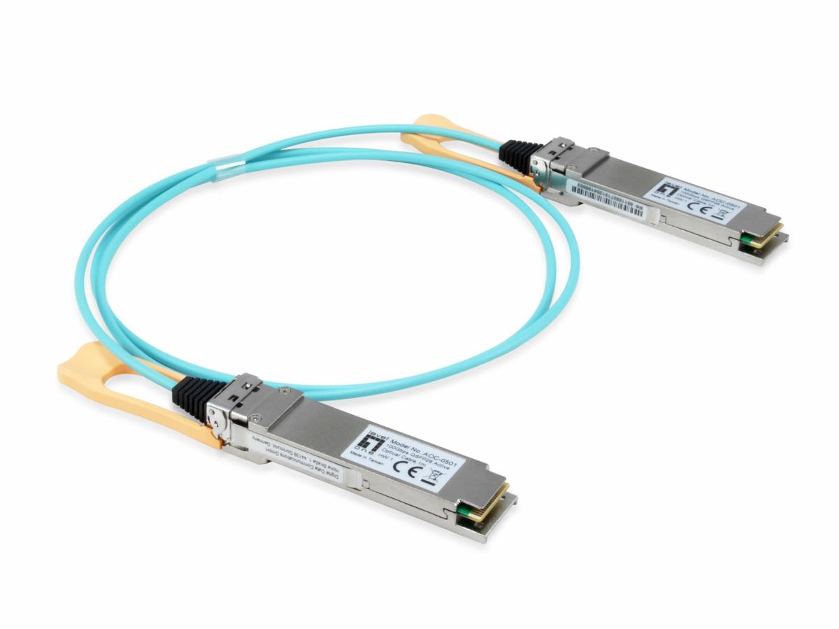 EU Product - LevelOne QSFP28 Kabel Active Optical   100Gbps  4xEDR  1.00m thumbnail