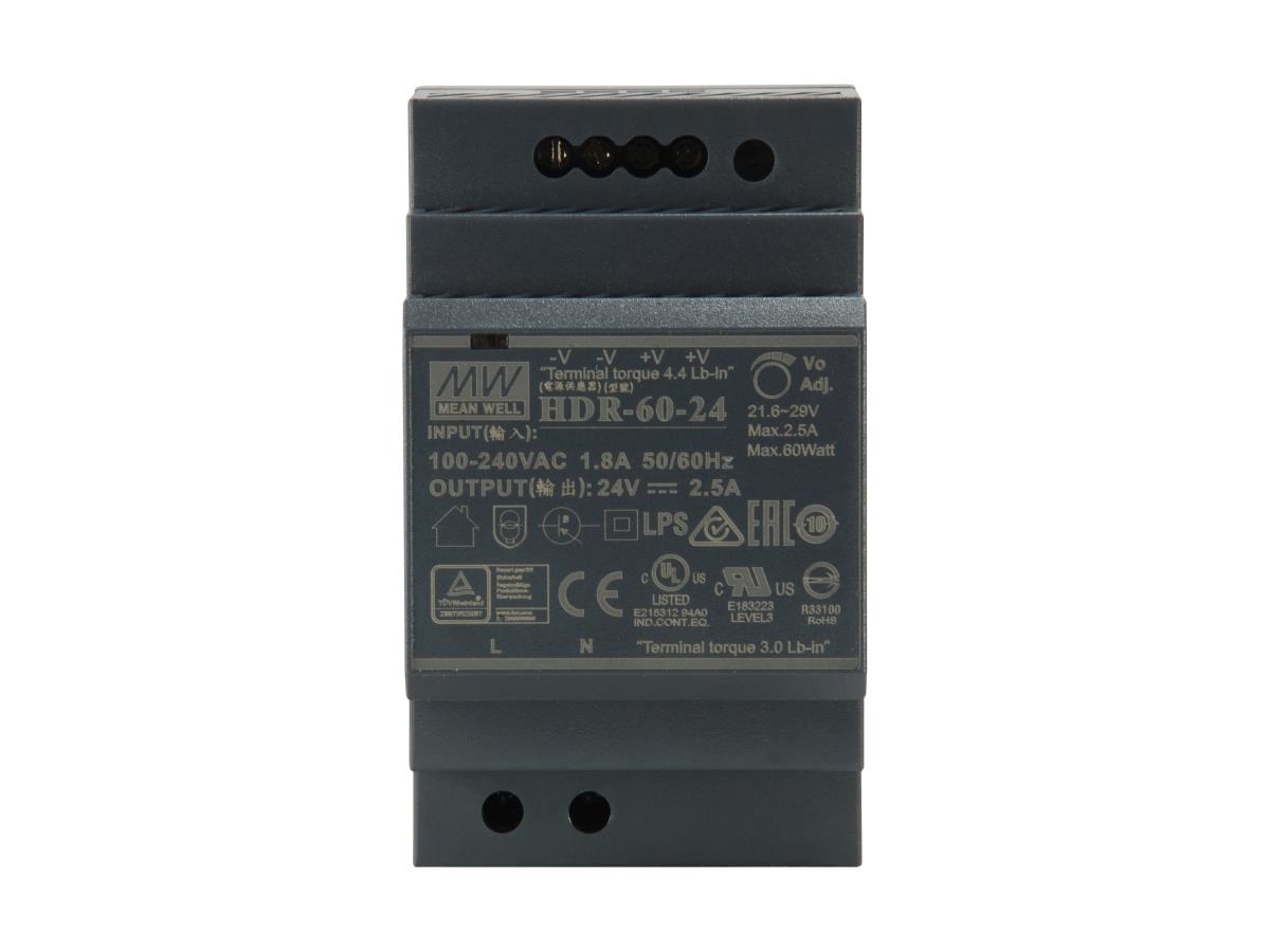 EU Product - LevelOne Industrie Netzteil 24VDC/ 60W+DIN-Schiene   schwarz thumbnail
