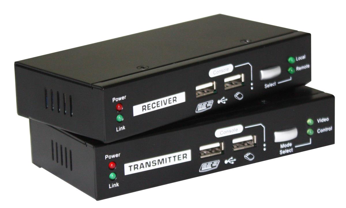 EU Product - LevelOne KVM Extender Cat5 2xUSB-A,2xVGA             schwarz thumbnail