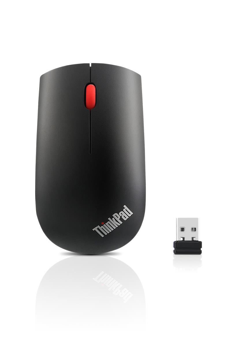 EU Product - Essential Wireless Mouse - Mouse - 1,200 dpi Laser, Optical - 3 keys - Black thumbnail