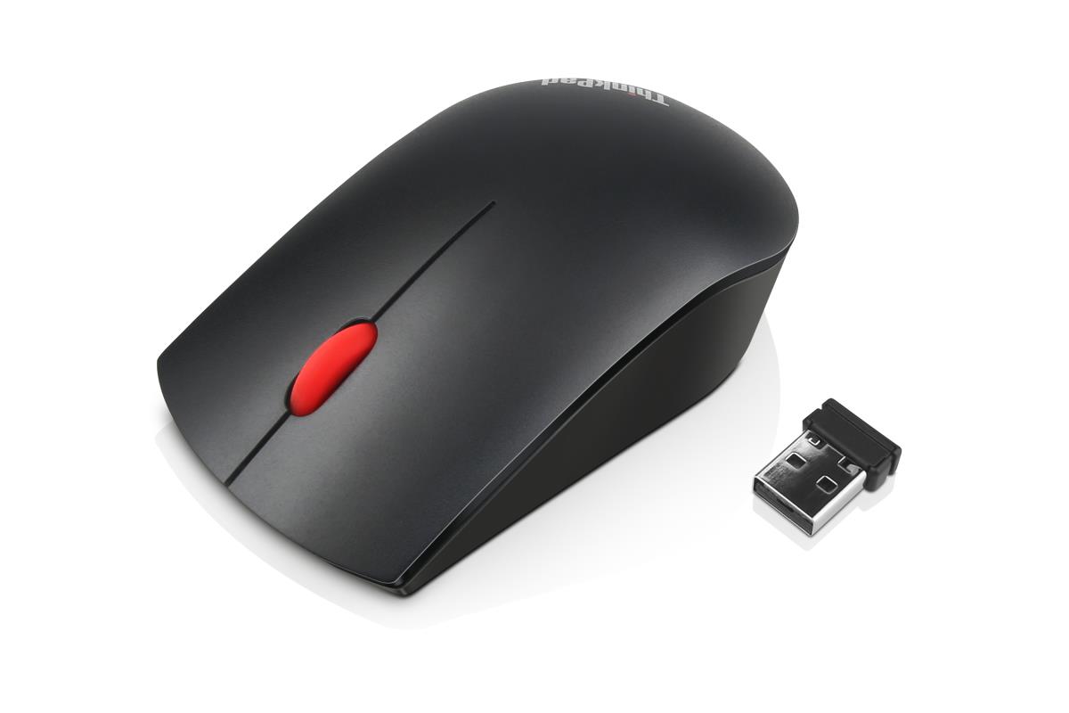 EU Product - Essential Wireless Mouse - Mouse - 1,200 dpi Laser, Optical - 3 keys - Black thumbnail