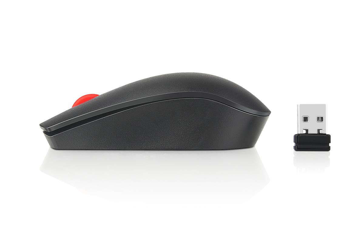 EU Product - Essential Wireless Mouse - Mouse - 1,200 dpi Laser, Optical - 3 keys - Black thumbnail