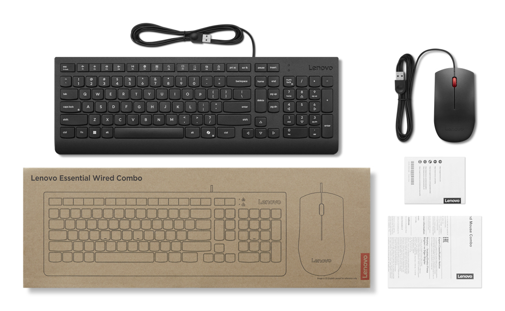 EU Product - Essential Wired Combo-Keyboard and Mouse DE thumbnail
