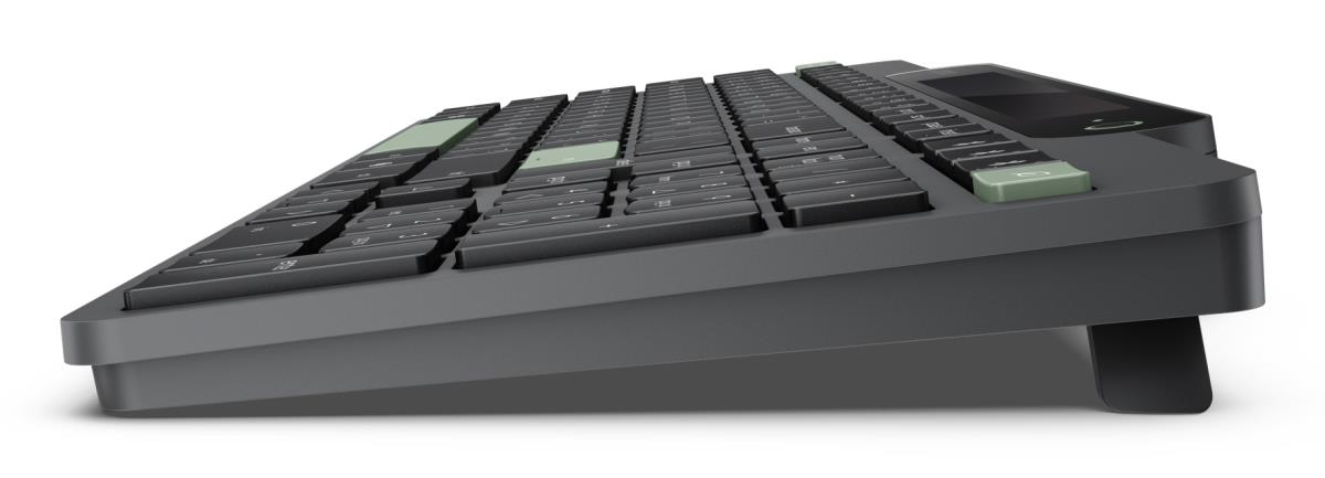 - Keyboard - self-charging - wireless - Bluetooth 5.1 - QWERTY - UK - black - brown box thumbnail