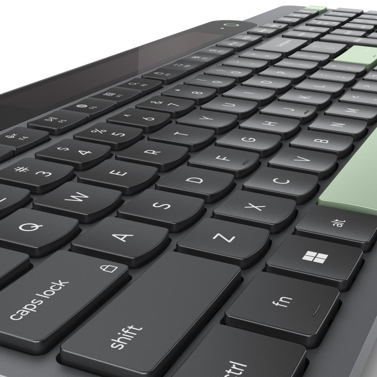 - Keyboard - self-charging - wireless - Bluetooth 5.1 - QWERTY - UK - black - brown box thumbnail