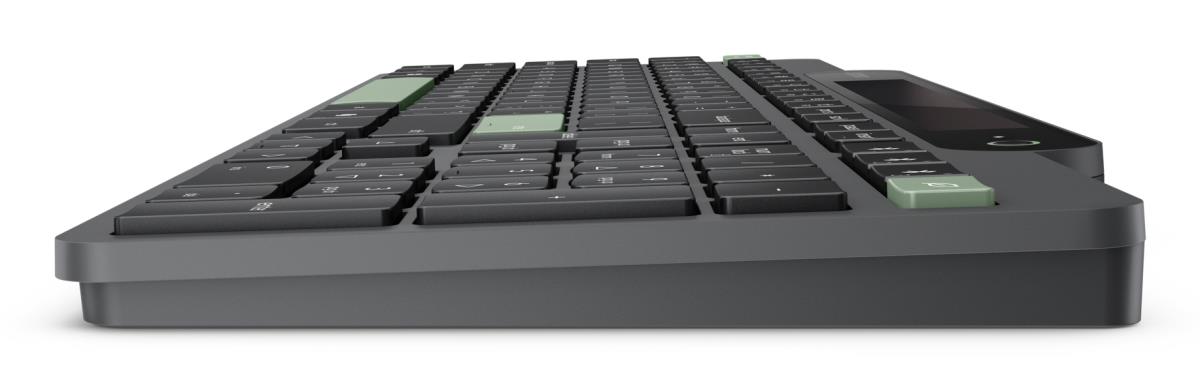 - Keyboard - self-charging - wireless - Bluetooth 5.1 - QWERTY - UK - black - brown box thumbnail