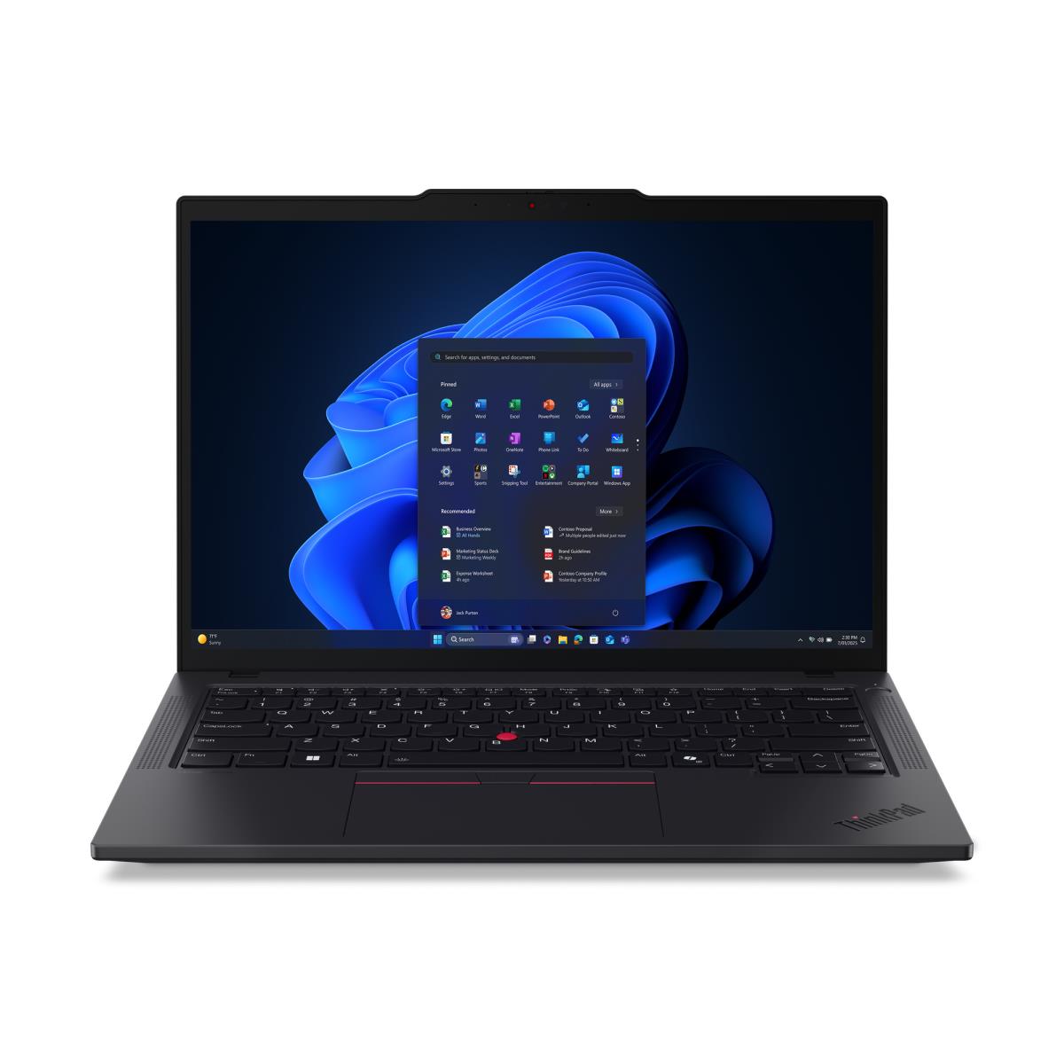 ThinkPad T14 Gen 6 (Intel) Copilot+ PC Intel Core Ultra 5 226V Laptop 35.6 cm (14in) WUXGA 16 GB LPDDR5x-SDRAM 512 GB SSD Wi-Fi 7 (802.11be) Windows 11 Pro UK English Black thumbnail