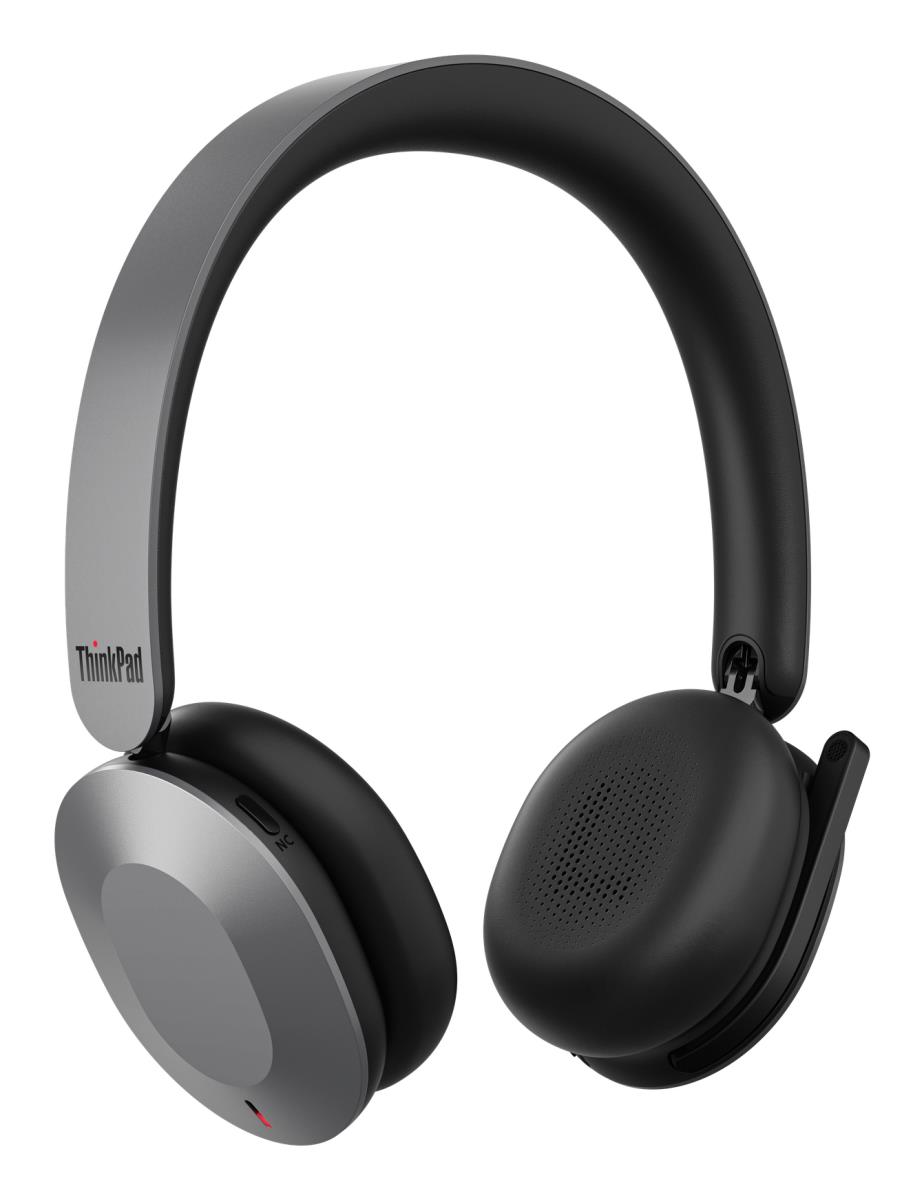 ThinkPad 8550 - Aura Edition - headset - on-ear - Bluetooth - wireless - active noise cancelling - thunder grey - Certified for Microsoft Teams thumbnail
