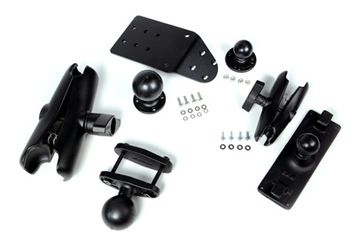 VM2 RAM mount kit keyboard+PC, flat clamp base, medium arm thumbnail