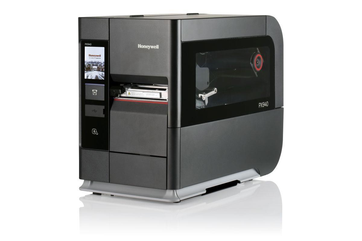 PX940 with Verifier and Perpetual license, Full Touch Display, Universal firmware, Ethernet, USB, Serial, Low Power Bluetooth, Ribbon Ink IN/OUT, Internal Rewinder, Peel off, Label Taken Sensor, Media Core 3 inch, Direct Thermal and Thermal Transfer, thumbnail