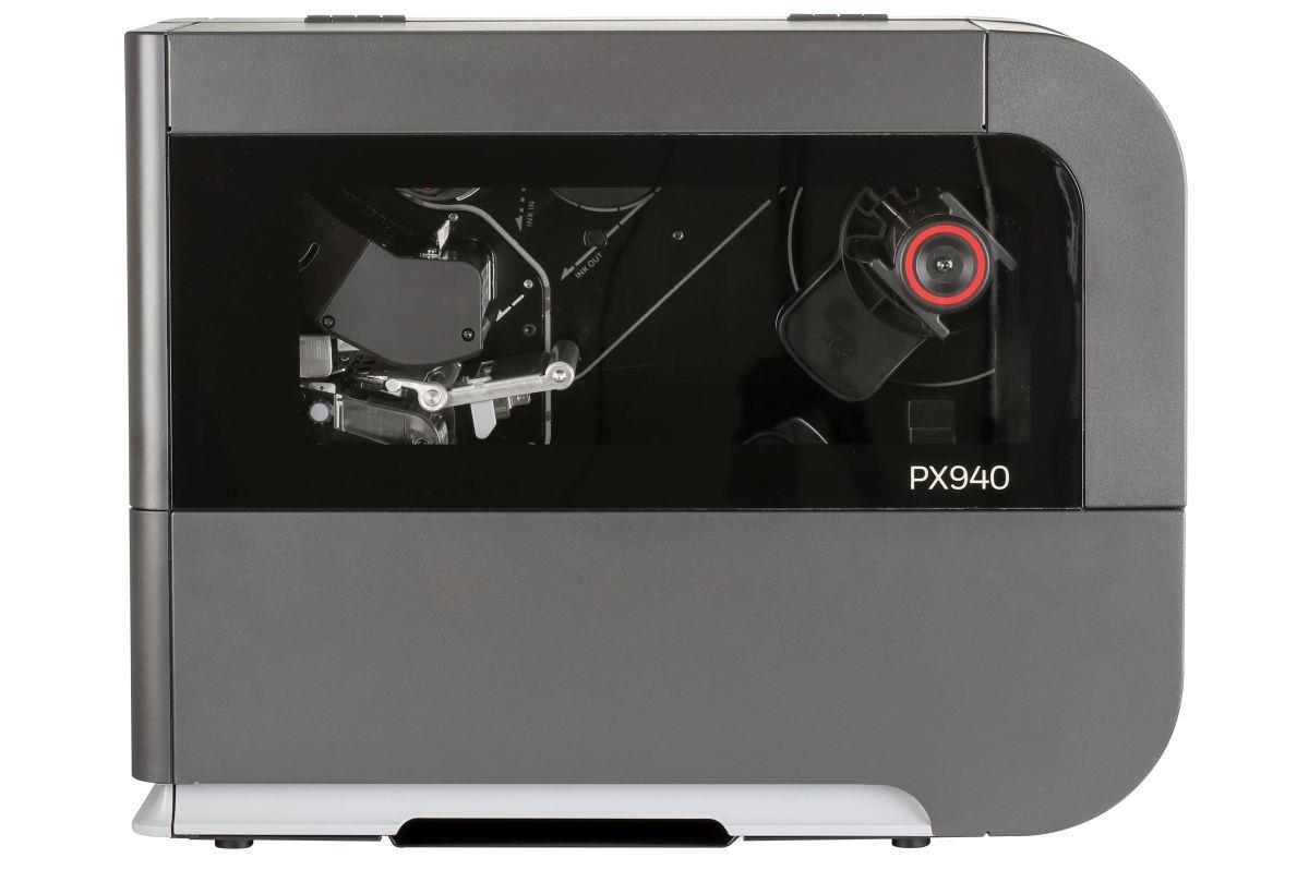 PX940 Without Verifier, Full Touch Display, Universal firmware, Ethernet, USB, Serial, Low Power Bluetooth, Ribbon Ink IN/OUT, Internal Rewinder, Peel off, Label Taken Sensor, Media Core 1.5 inch, Direct Thermal and Thermal Transfer, 203DPI, No power thumbnail