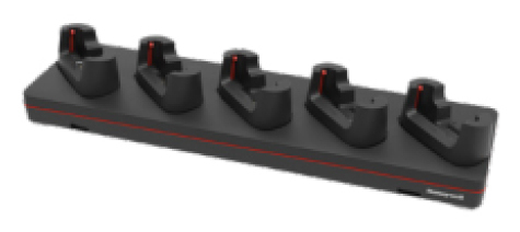 CT37/CT30 XP booted 5-bay charging base, Kit includes 5-bay charging base(Cup: CT30P-UCP-B), power supply, no power cord. Charge up to 5 pcs computers with protective boot.Its compatible with CT30 XP and CT37 both with standard and extended battery. thumbnail