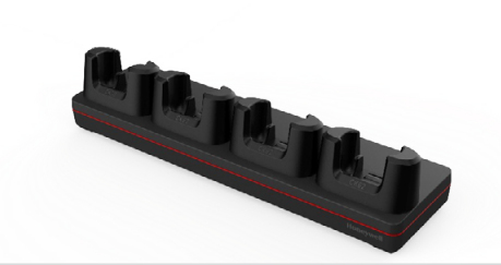 CK62 non-booted 4-bay charging base, kit includes: 4-bay charger, four (4) CK62 universal charging cups (CK62-UCP-N) and power supply, no power cords. Charge up for 4 CK62 devices (non-booted). thumbnail