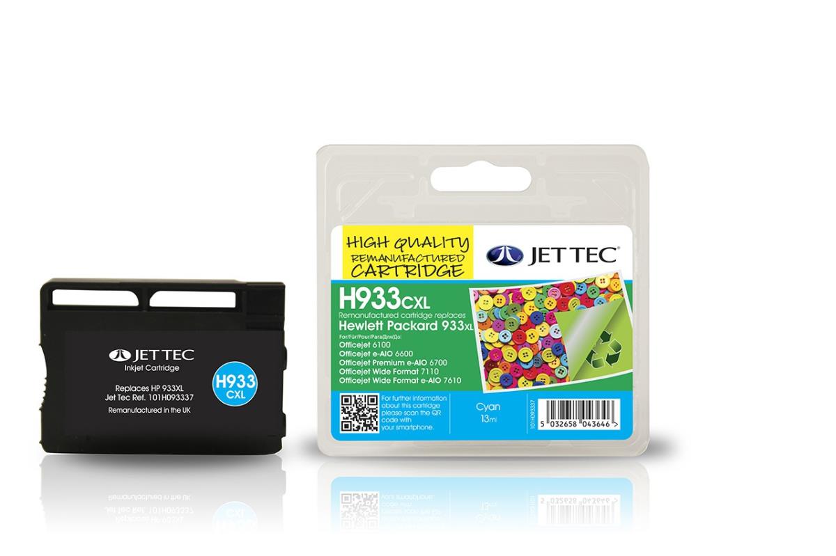 Jettec Compat HP933XL CYAN INK13ML thumbnail