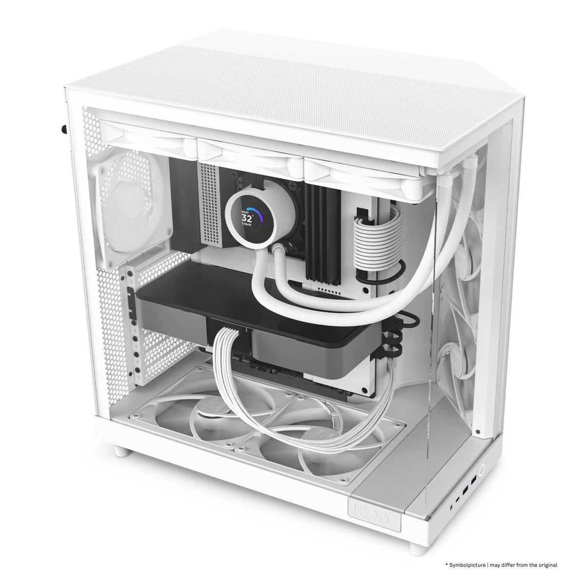 H6 Flow Compact Dual Chamber White Mid Tower Case thumbnail