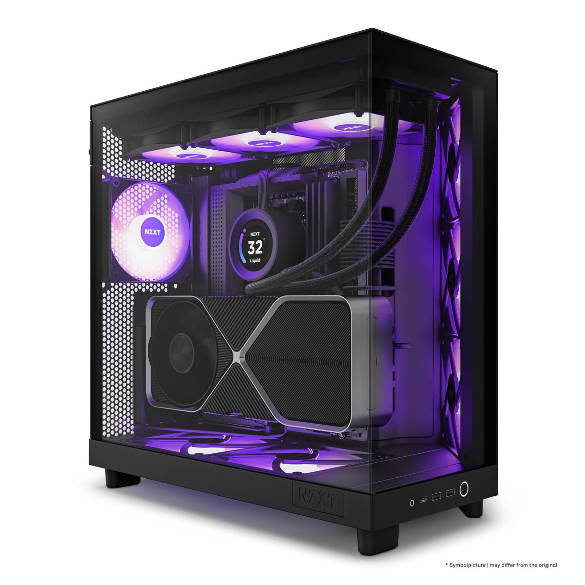 H6 FLOW RGB MID TOWER CASE BLACK thumbnail