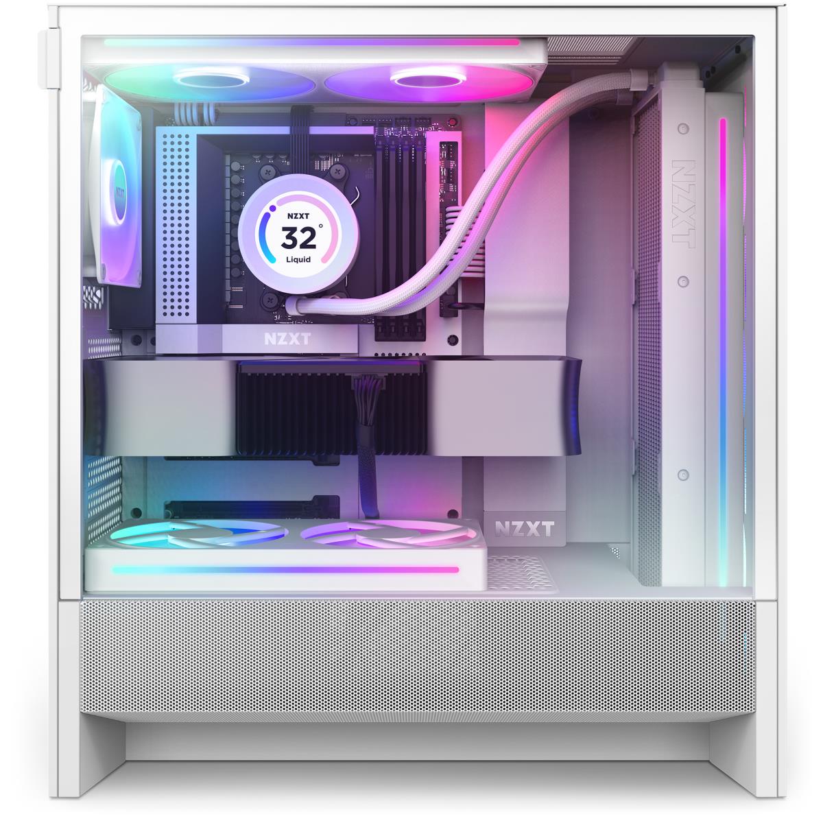 H5 Flow RGB (2024) Mid Tower Case - White thumbnail