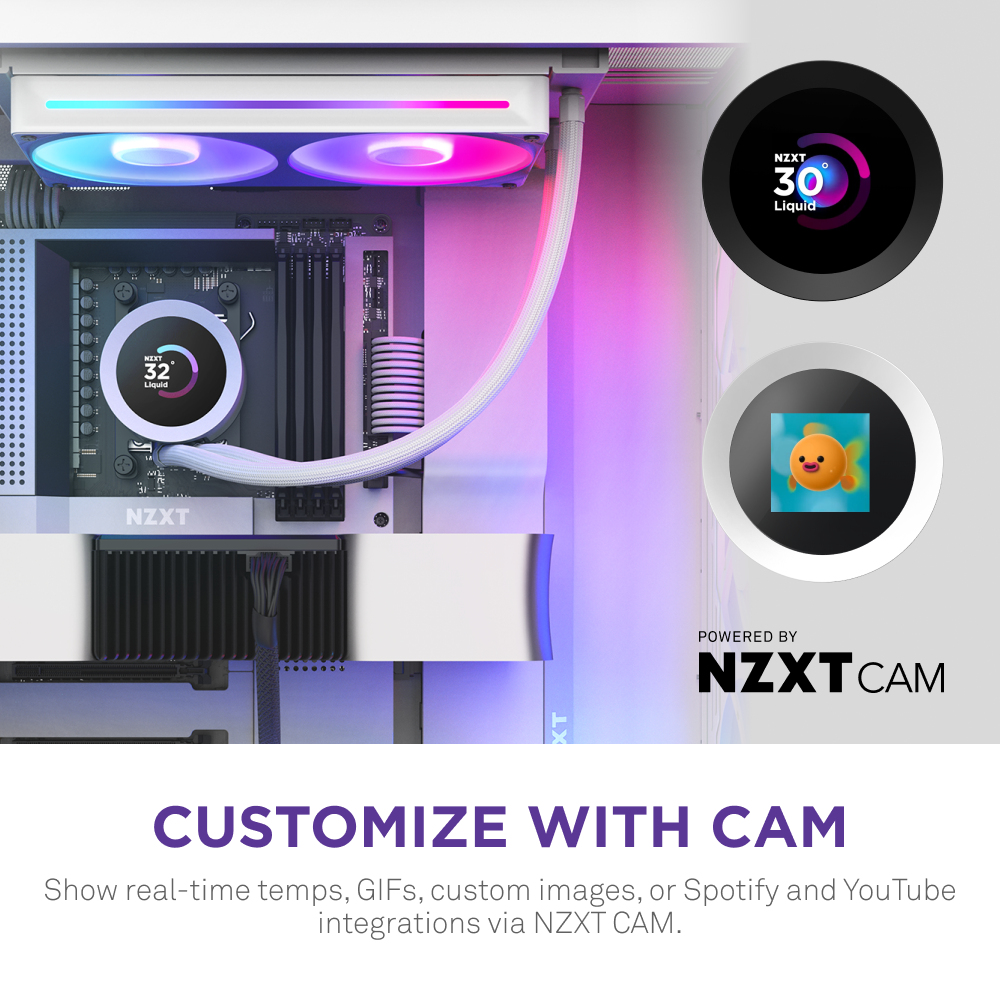 KRAKEN PLUS 240 RGB CPU COOLER WHT thumbnail
