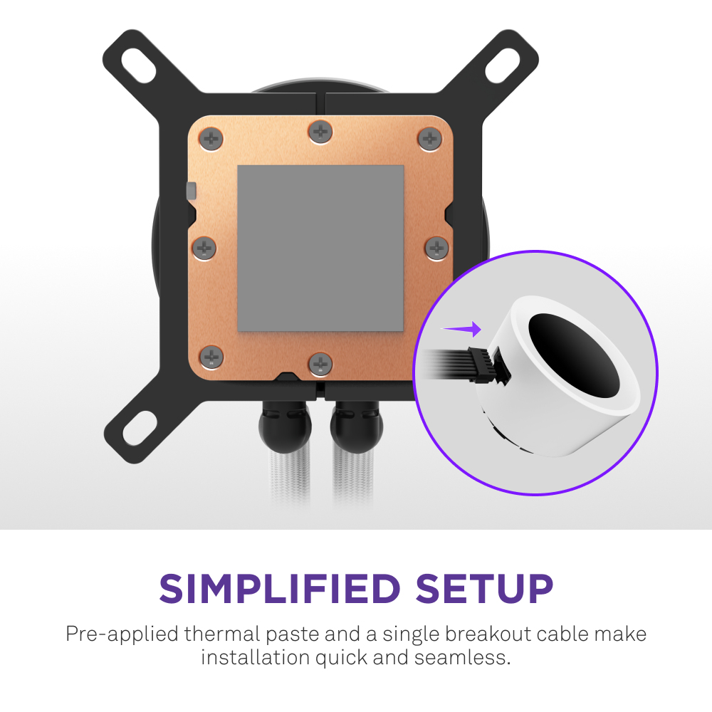 KRAKEN PLUS 240 RGB CPU COOLER WHT thumbnail