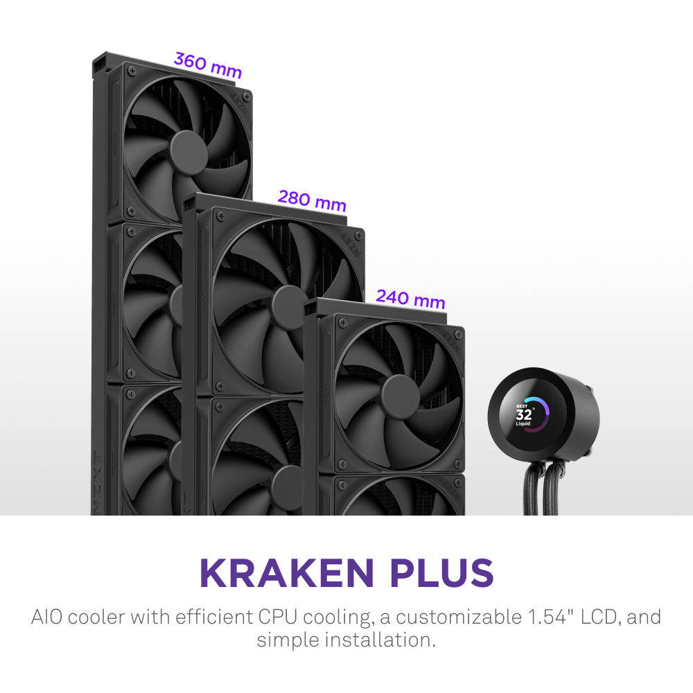 KRAKEN PLUS 360 CPU COOLER BLK thumbnail