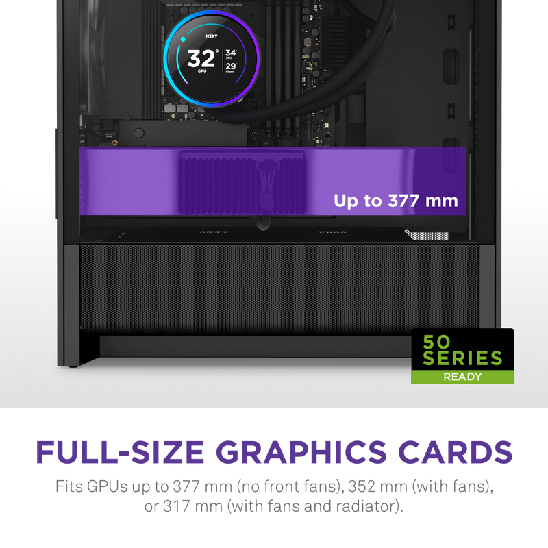 H3 Flow Micro ATX Airflow Case - All Black thumbnail