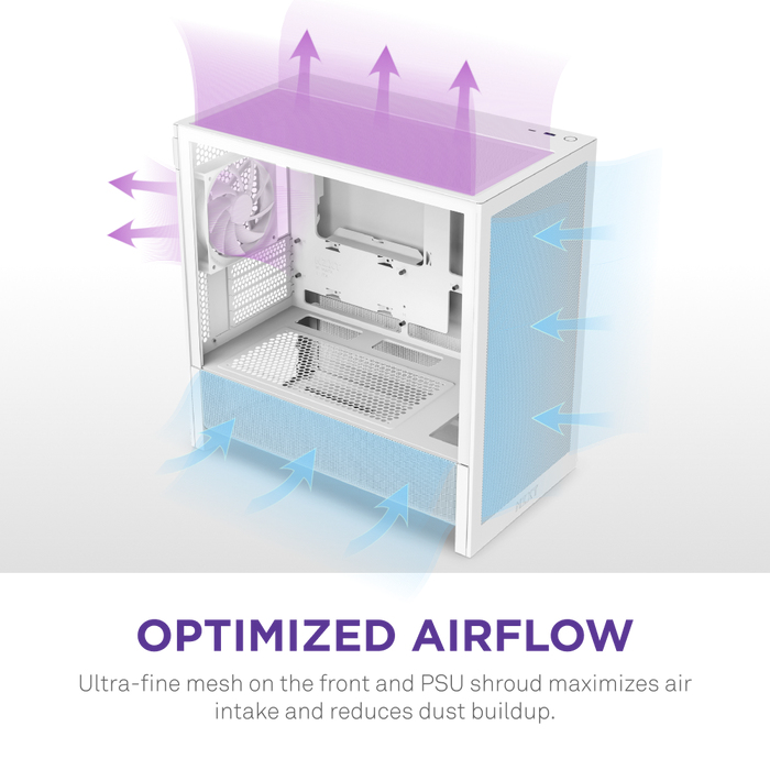 H3 Flow Micro ATX Airflow Case - All White thumbnail