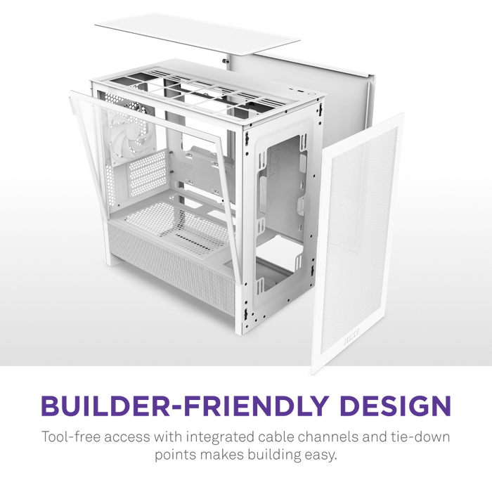 H3 Flow Micro ATX Airflow Case - All White thumbnail