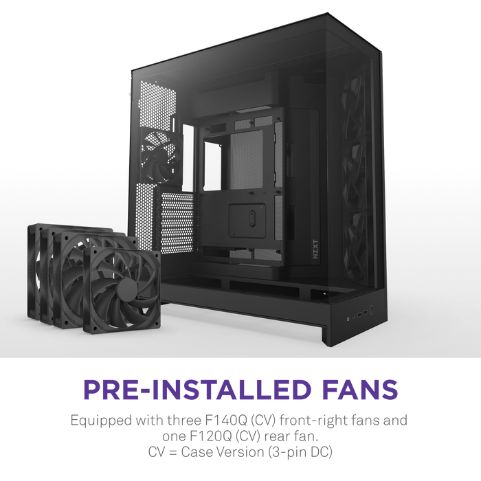 H9 Air Flow (2025) Large Dual-Chamber Black Mid Tower Case thumbnail