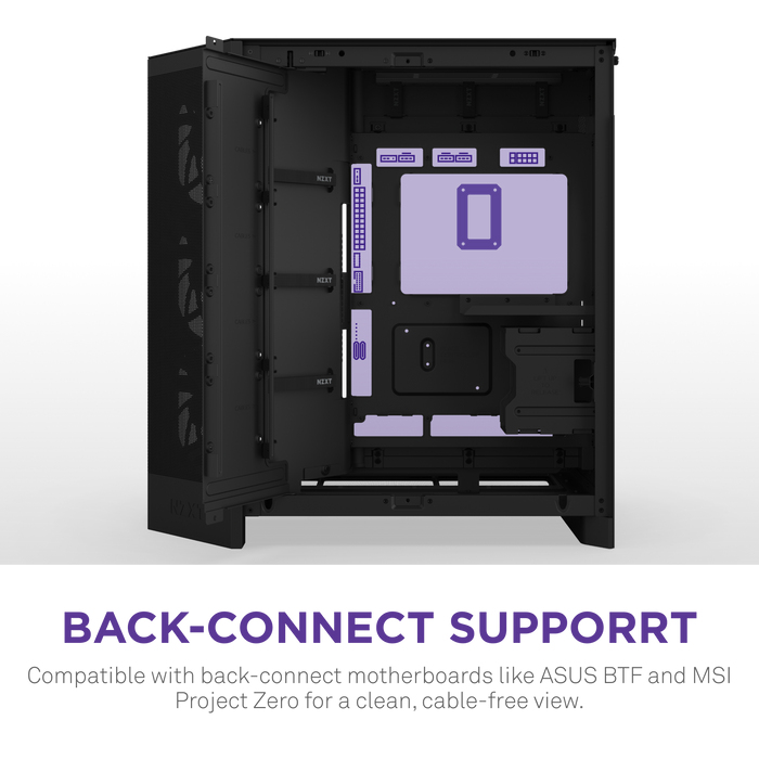 H9 Air Flow (2025) Large Dual-Chamber Black Mid Tower Case thumbnail