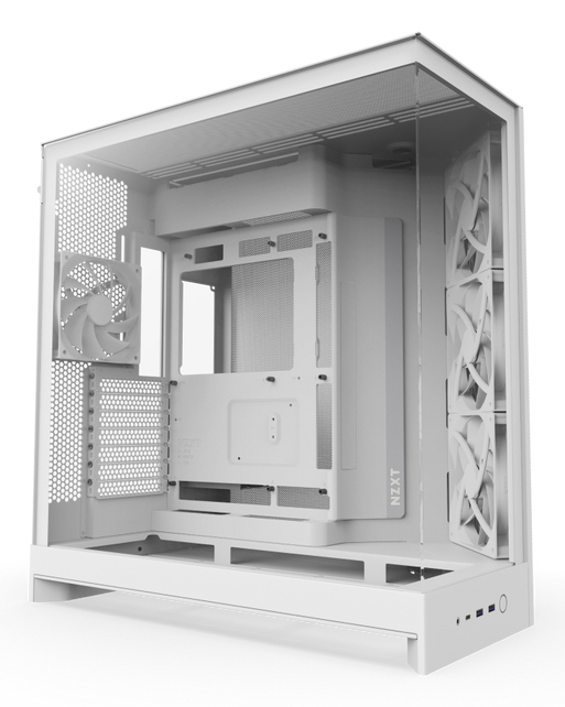 H9 Air Flow (2025) Large Dual-Chamber White Mid Tower Case thumbnail